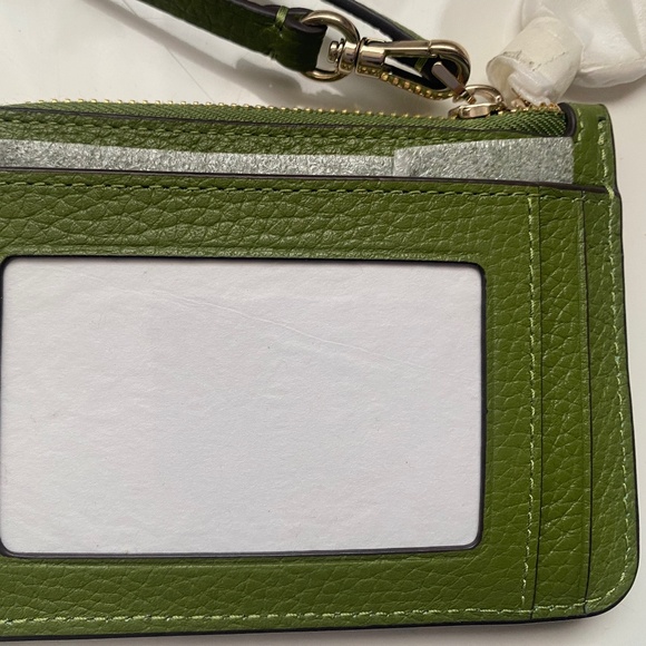 Kate Spade New York Leila Green Leather Card Holder Wristlet - Picture 3 of 6